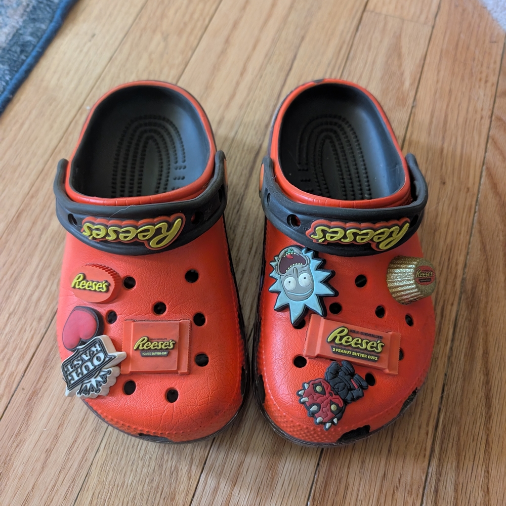 Kids Reese's Crocs - Orange Size J1